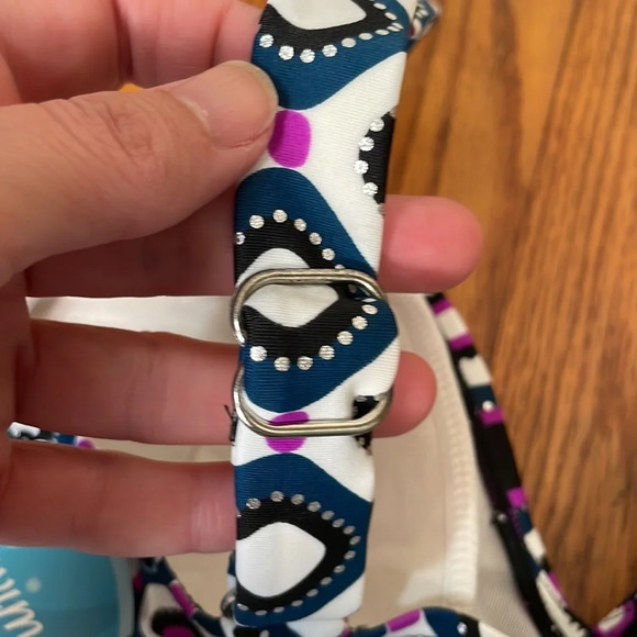 Swim Solutions Printed Hip Minimizer One-Piece Swimsuit Purple 16 - Picture 7 of 11